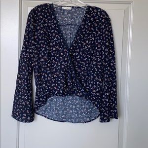 Bell Sleeved Flower Blouse